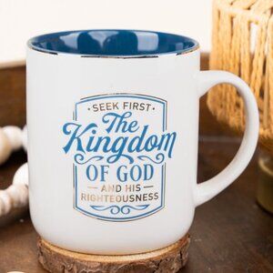 NEW "THE KINGDOM OF GOD" BLUE MUG - Gift of Encouragement